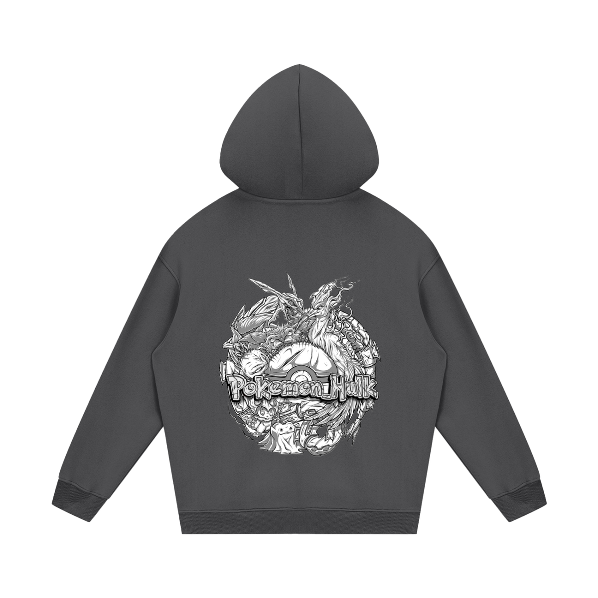 PHT Streetwear Fleece Hoodie B&W Logo