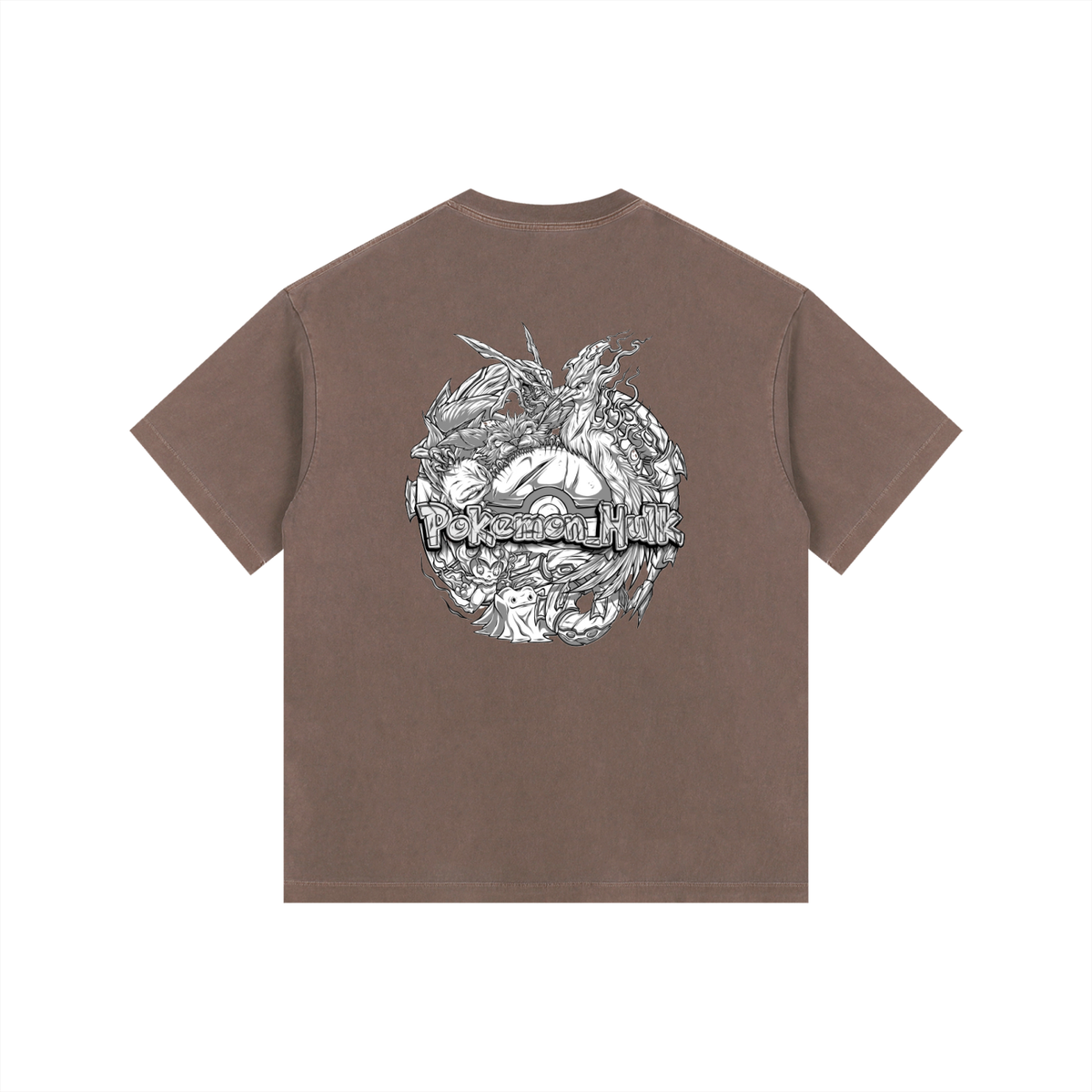 PHT Vintage Washed Oversized Cotton T-Shirt B&W Logo