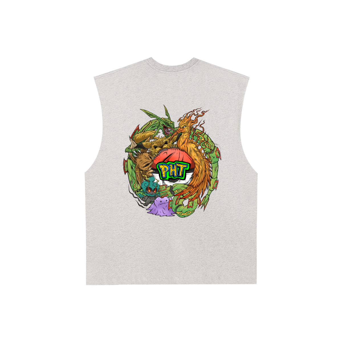 PHT Raw Edge Cotton Tank Top Colour logo