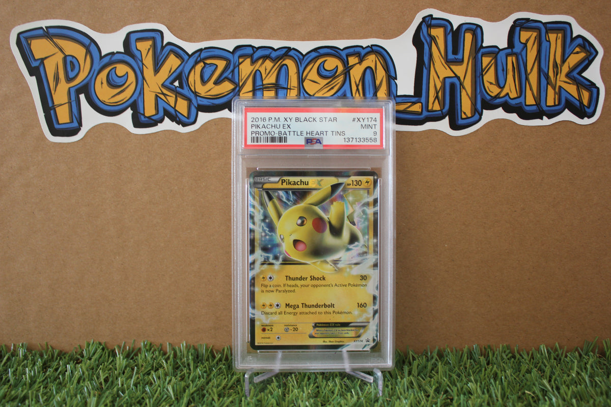 2016 Pikachu Black Star Promo Pikachu EX #XY174 PSA Mint 9 LOW POP