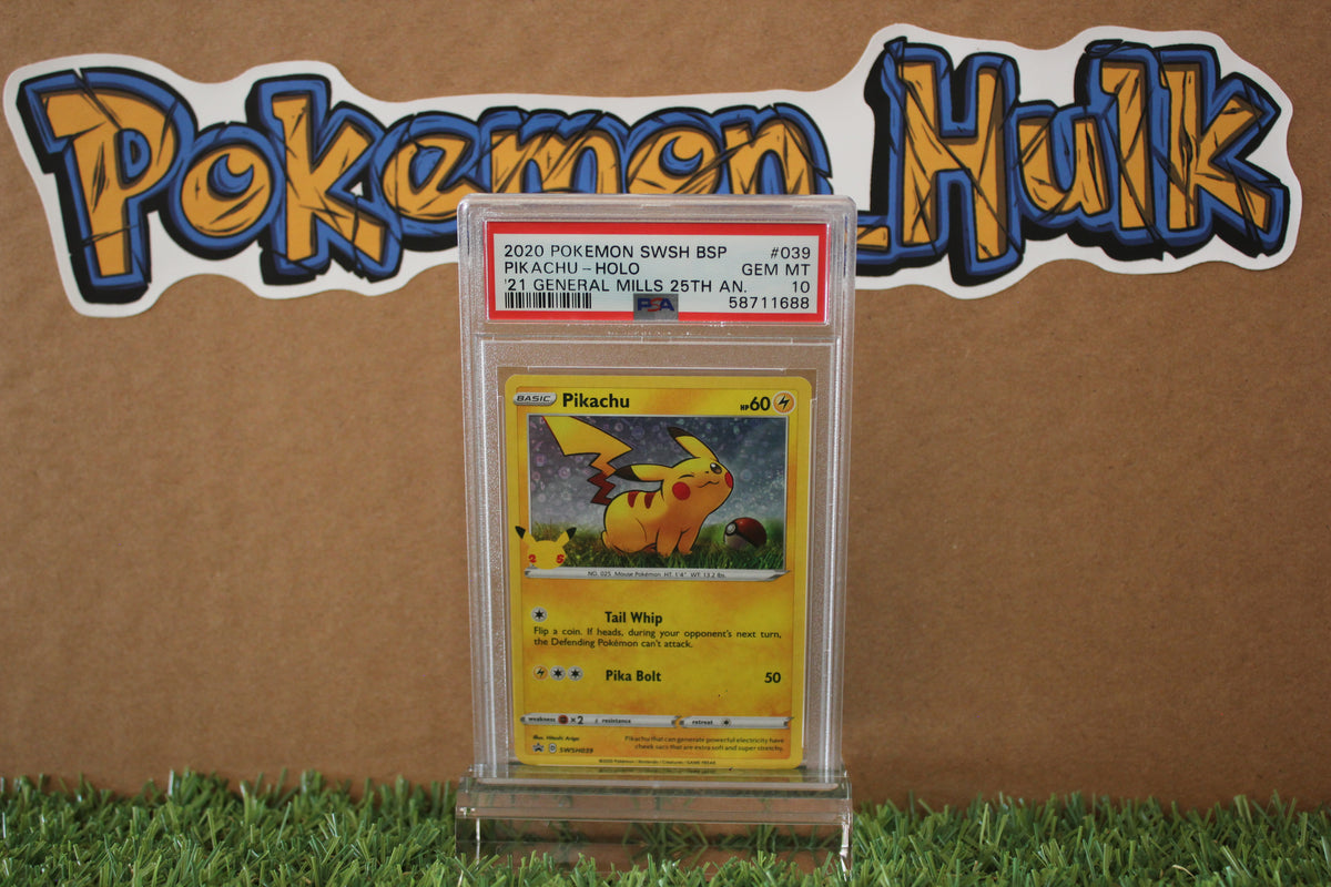 2020 Pikachu Holo General Mills 25th Anniversary Promo #039 PSA 10