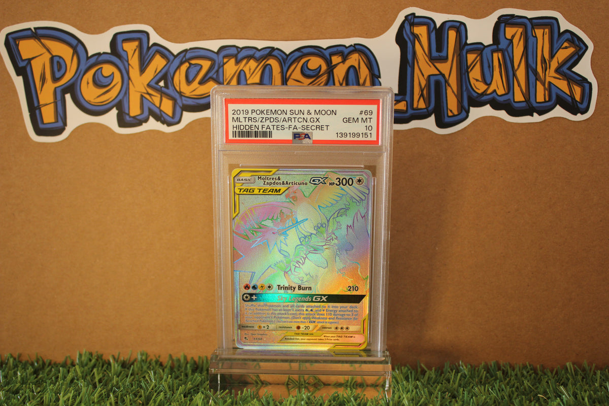 2019 Moltres Zapdos and Articuno Tag Team #69 PSA 10