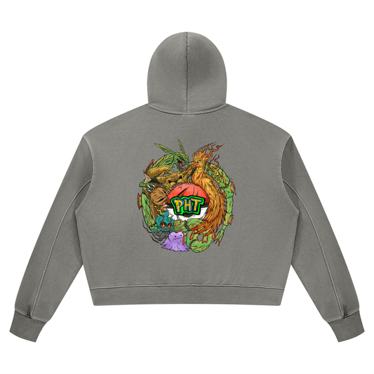 PHT Women’s Vintage Wash Heavyweight Hoodie Colour Logo