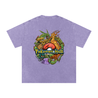 PHT Snow Washed Oversized Cotton T-Shirt Colour Logo