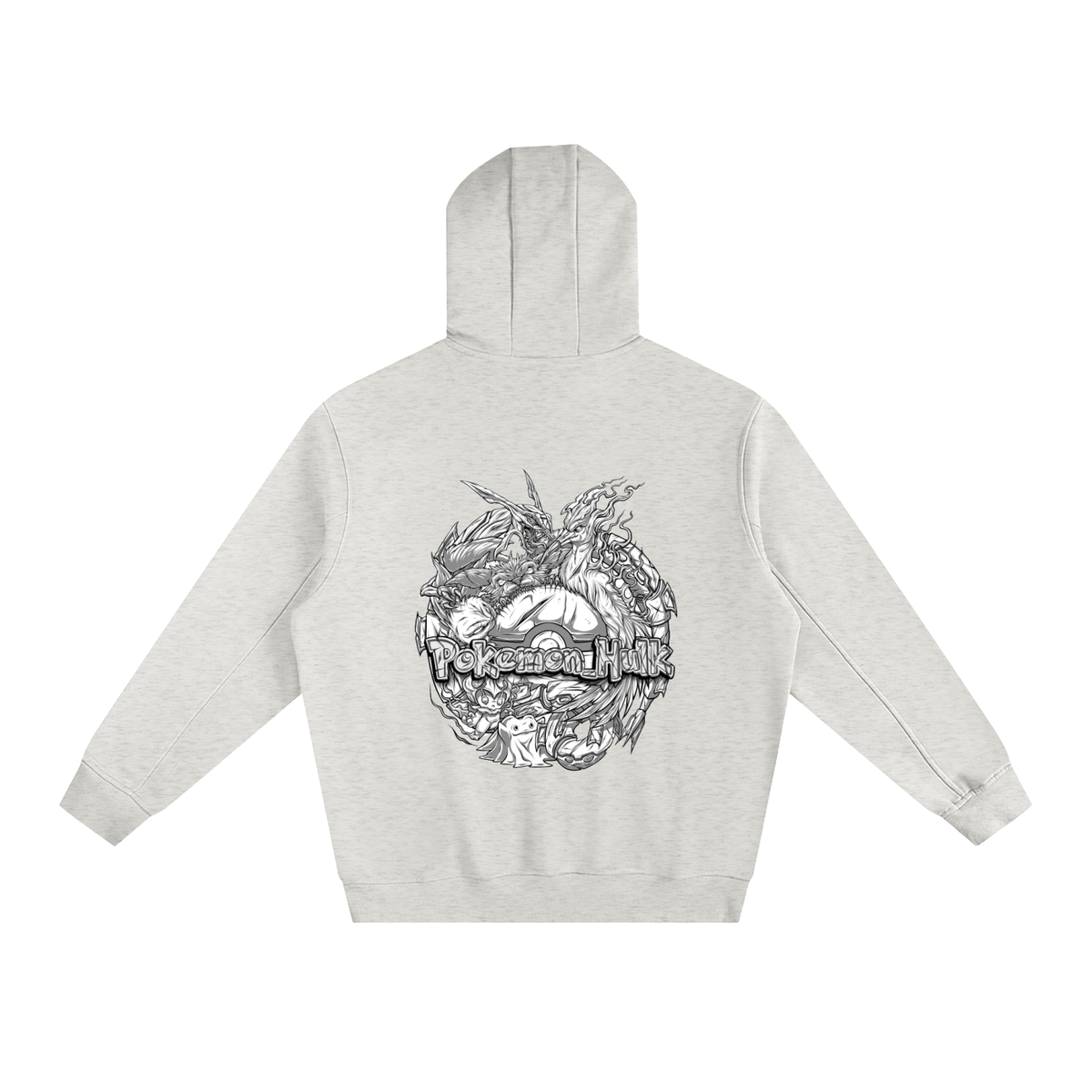 PHT Fleeced High Neck Hoodie B&W Logo