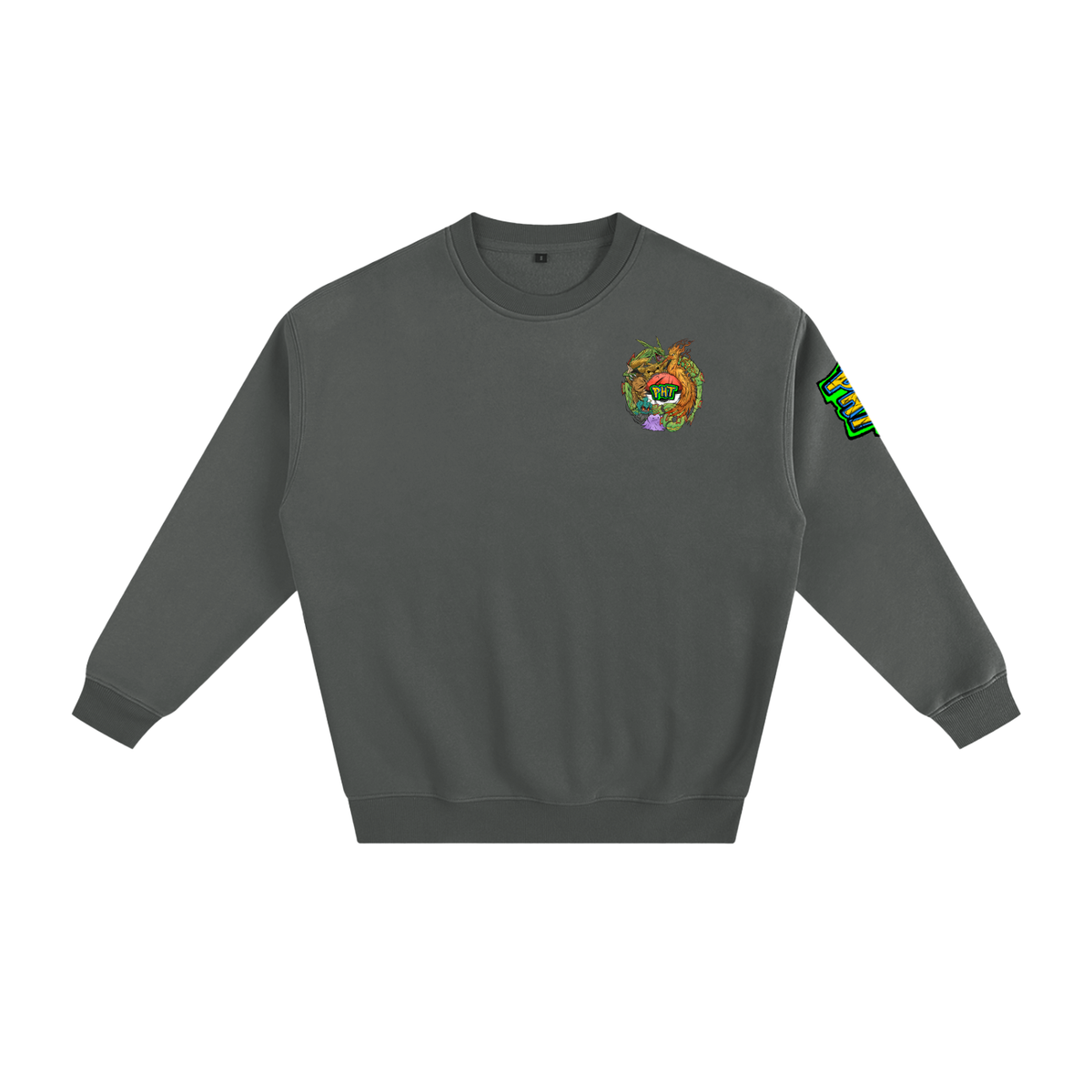 PHT Fleeced Sweatshirt B&W Logo