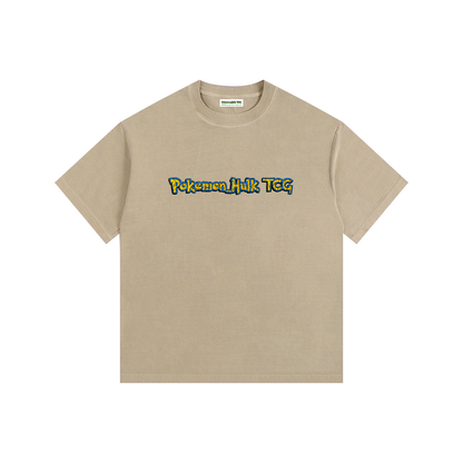 PHT  Vintage Washed Oversized Cotton T-Shirt Colour Logo