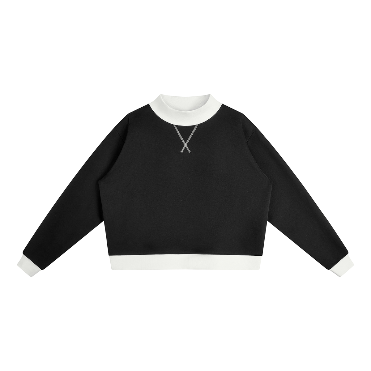 PHT Women’s Mock Neck Crewneck Sweatshirt Colour Logo