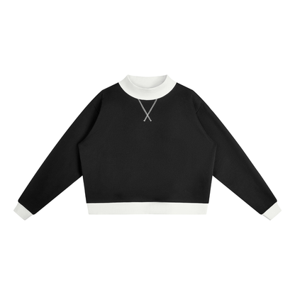 PHT Women’s Mock Neck Crewneck Sweatshirt Colour Logo