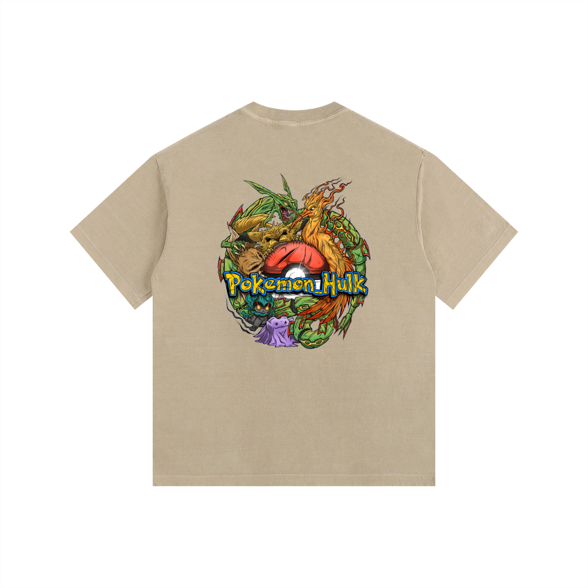 PHT  Vintage Washed Oversized Cotton T-Shirt Colour Logo
