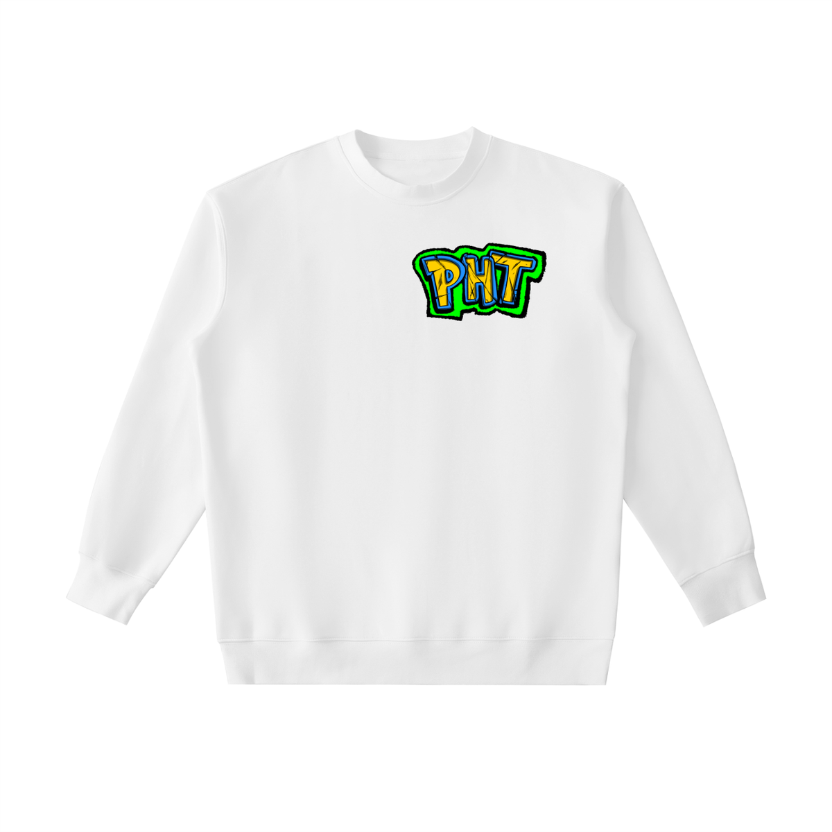 PHT Essential Heavyweight Crewneck Sweatshirt B&W Logo