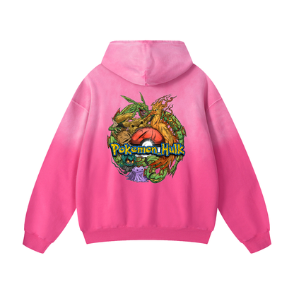PHT Heavyweight Sunfade Oversized Hoodie Colour Logo