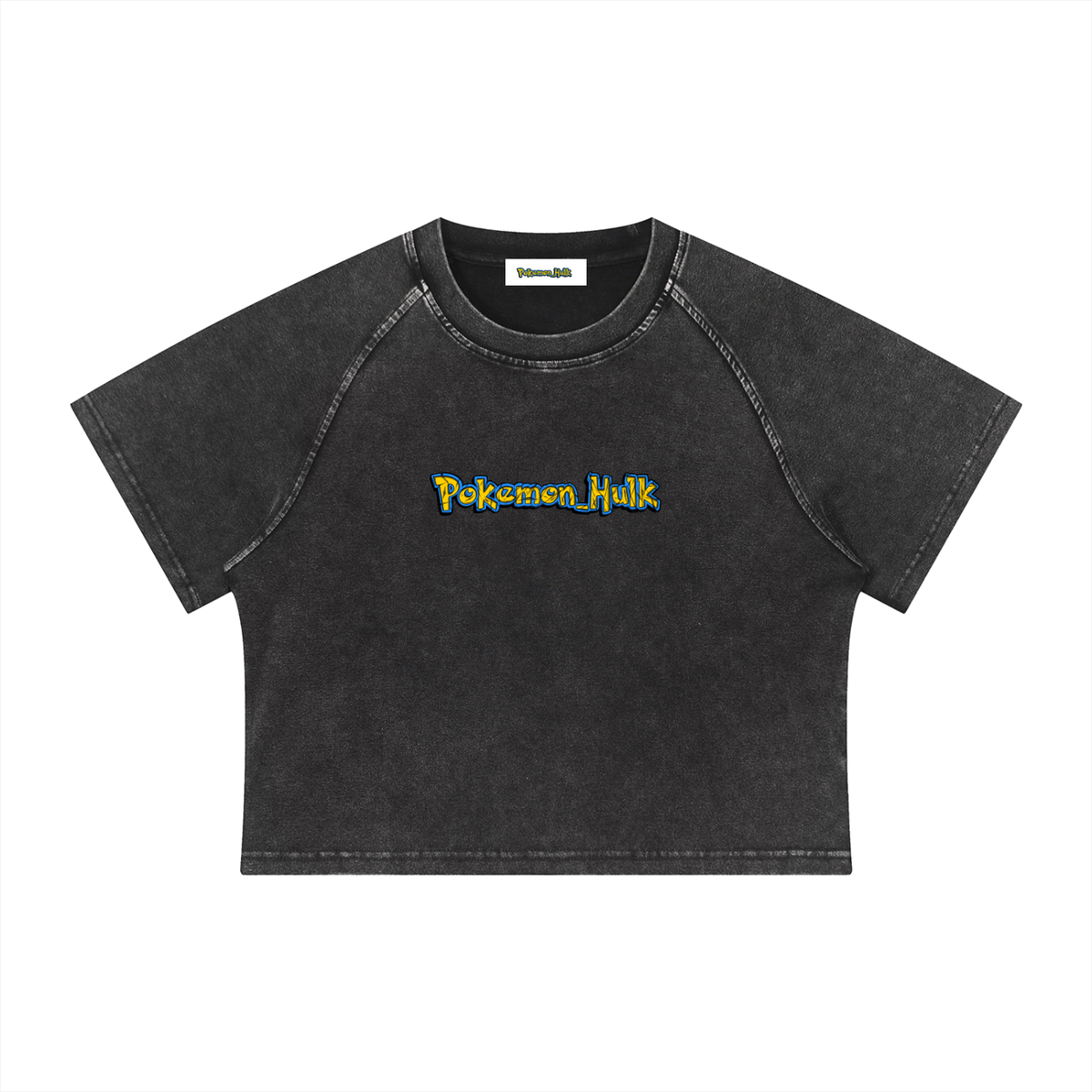 PHT Women's Mineral Wash Raglan Crop T-Shirt