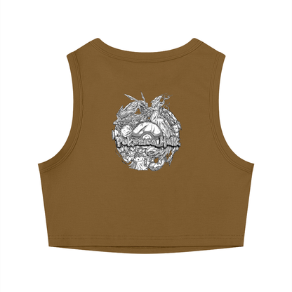 PHT Crewneck Crop Tank Top B&W Logo