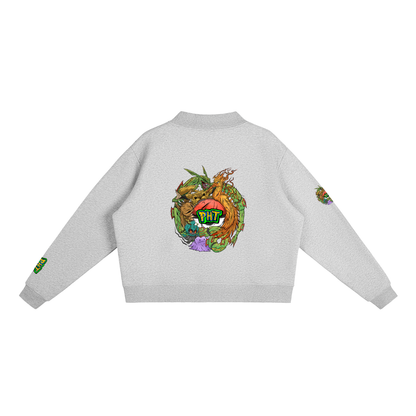 PHT Fleece Mock-Neck Crew Sweatshirt Colour Logo