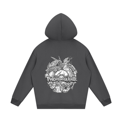 PHT Streetwear Fleece Hoodie B&W Logo