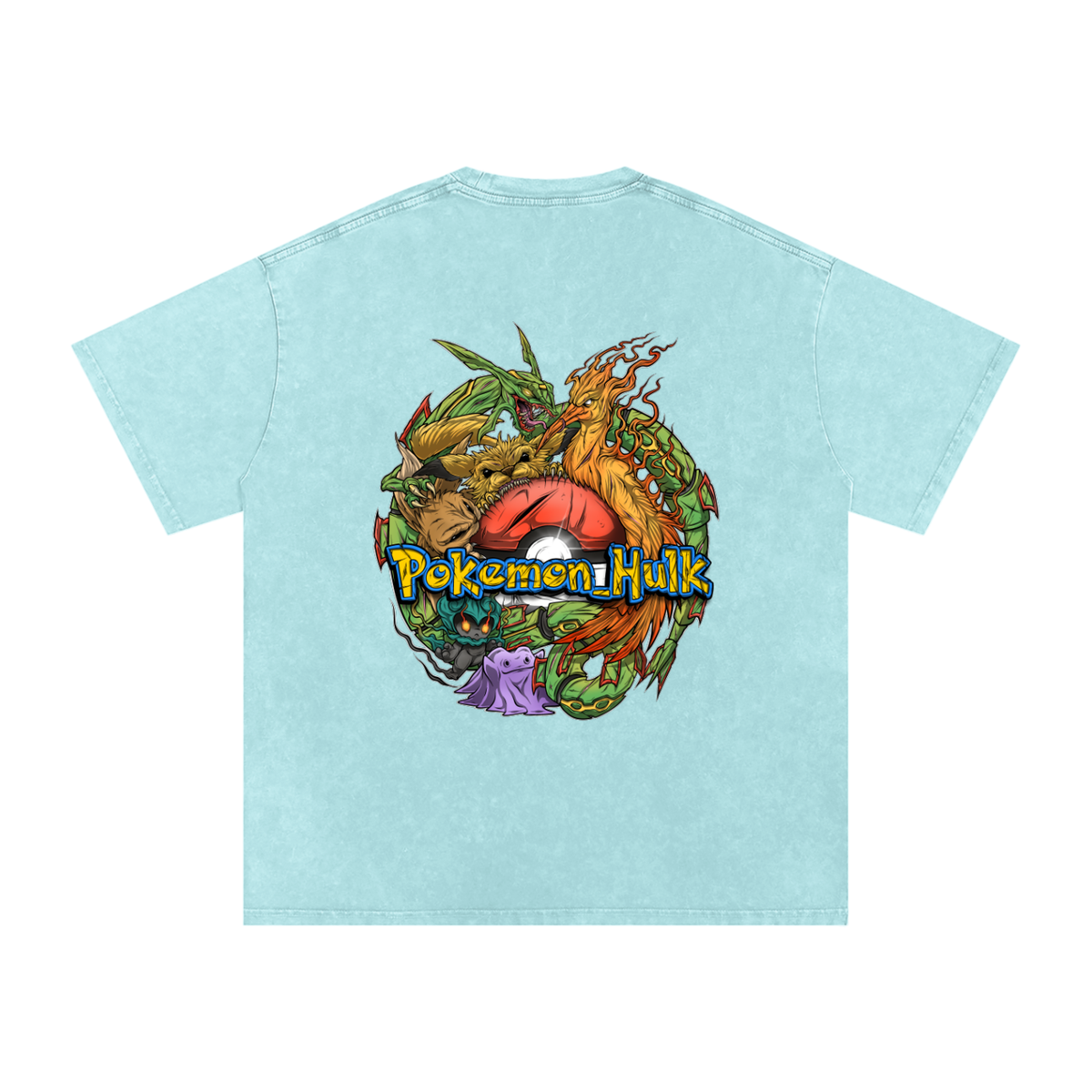 PHT Snow Washed Oversized Cotton T-Shirt Colour Logo