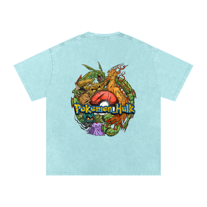 PHT Snow Washed Oversized Cotton T-Shirt Colour Logo