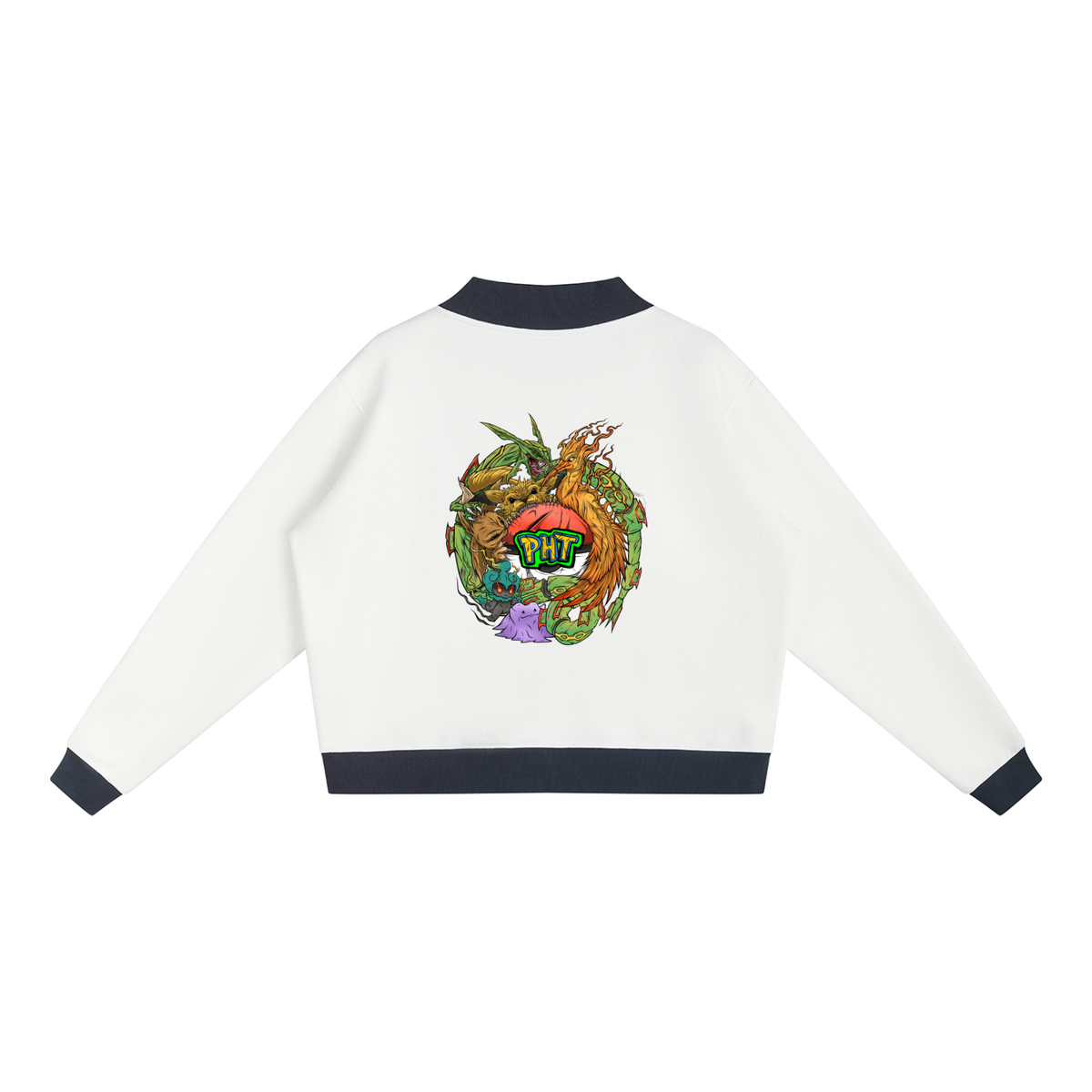 PHT Women’s Mock Neck Crewneck Sweatshirt Colour Logo