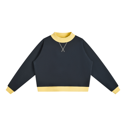 PHT Women’s Mock Neck Crewneck Sweatshirt Colour Logo