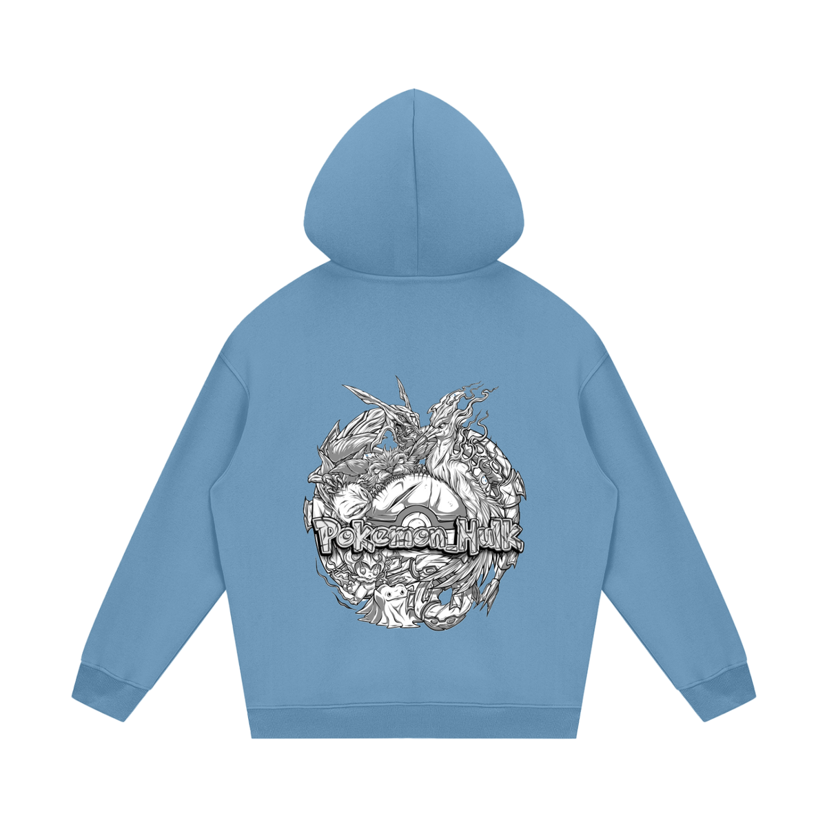 PHT Streetwear Fleece Hoodie B&W Logo
