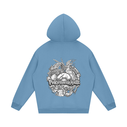 PHT Streetwear Fleece Hoodie B&W Logo