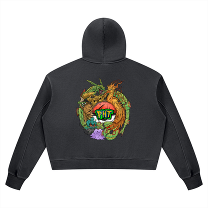 PHT Women’s Vintage Wash Heavyweight Hoodie Colour Logo