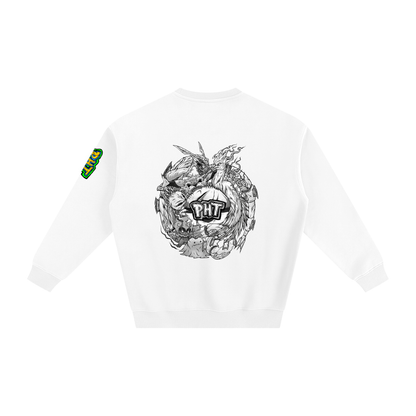 PHT Fleeced Sweatshirt B&W Logo