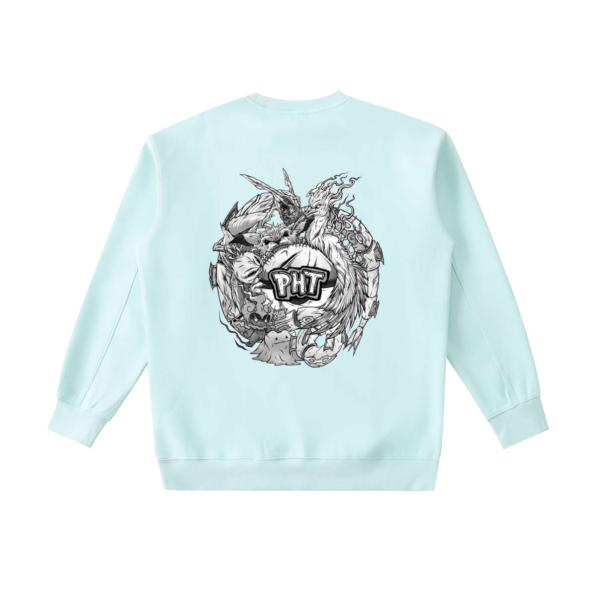 PHT Essential Heavyweight Crewneck Sweatshirt B&W Logo