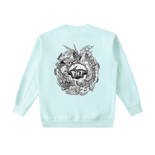 PHT Essential Heavyweight Crewneck Sweatshirt B&W Logo