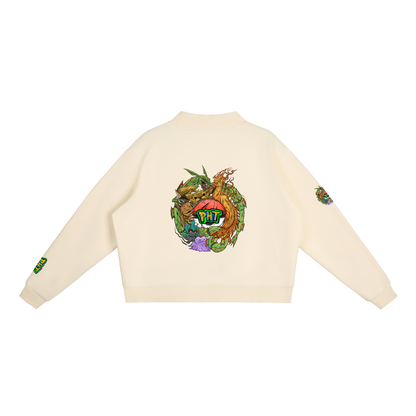 PHT Fleece Mock-Neck Crew Sweatshirt Colour Logo