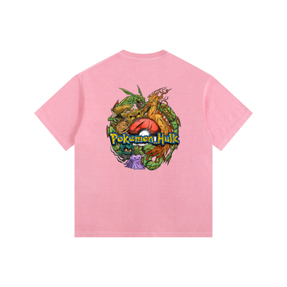 PHT  Vintage Washed Oversized Cotton T-Shirt Colour Logo