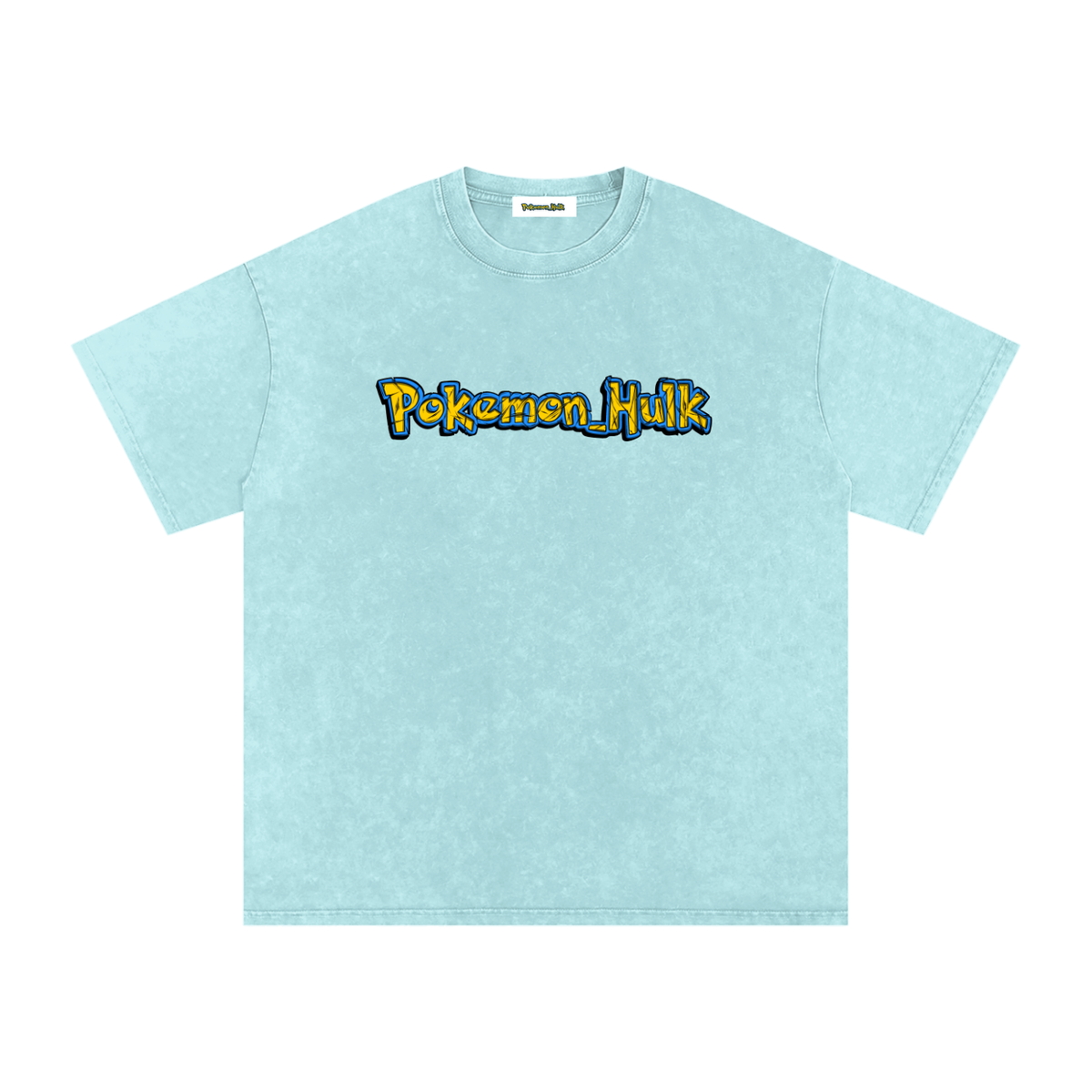 PHT Snow Washed Oversized Cotton T-Shirt B&W Logo