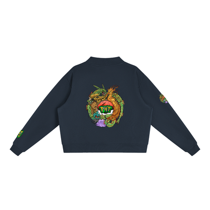 PHT Fleece Mock-Neck Crew Sweatshirt Colour Logo