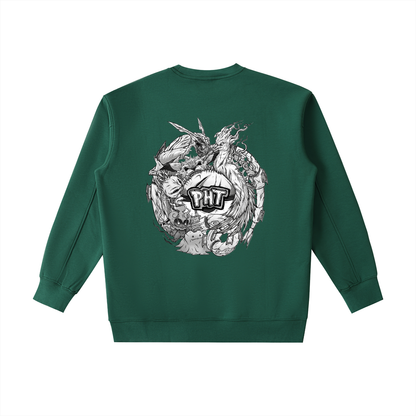 PHT Essential Heavyweight Crewneck Sweatshirt B&W Logo