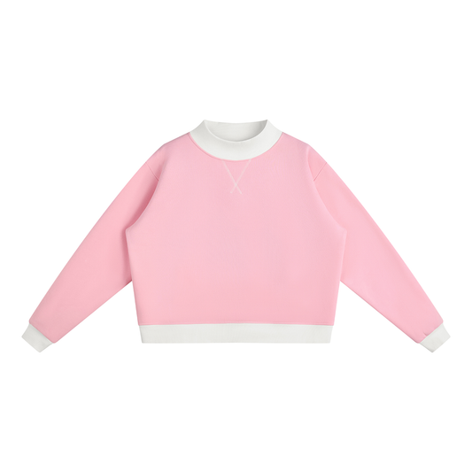 PHT Women’s Mock Neck Crewneck Sweatshirt Colour Logo