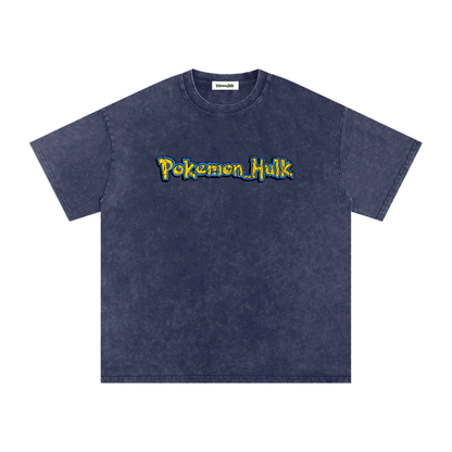PHT Snow Washed Oversized Cotton T-Shirt Colour Logo