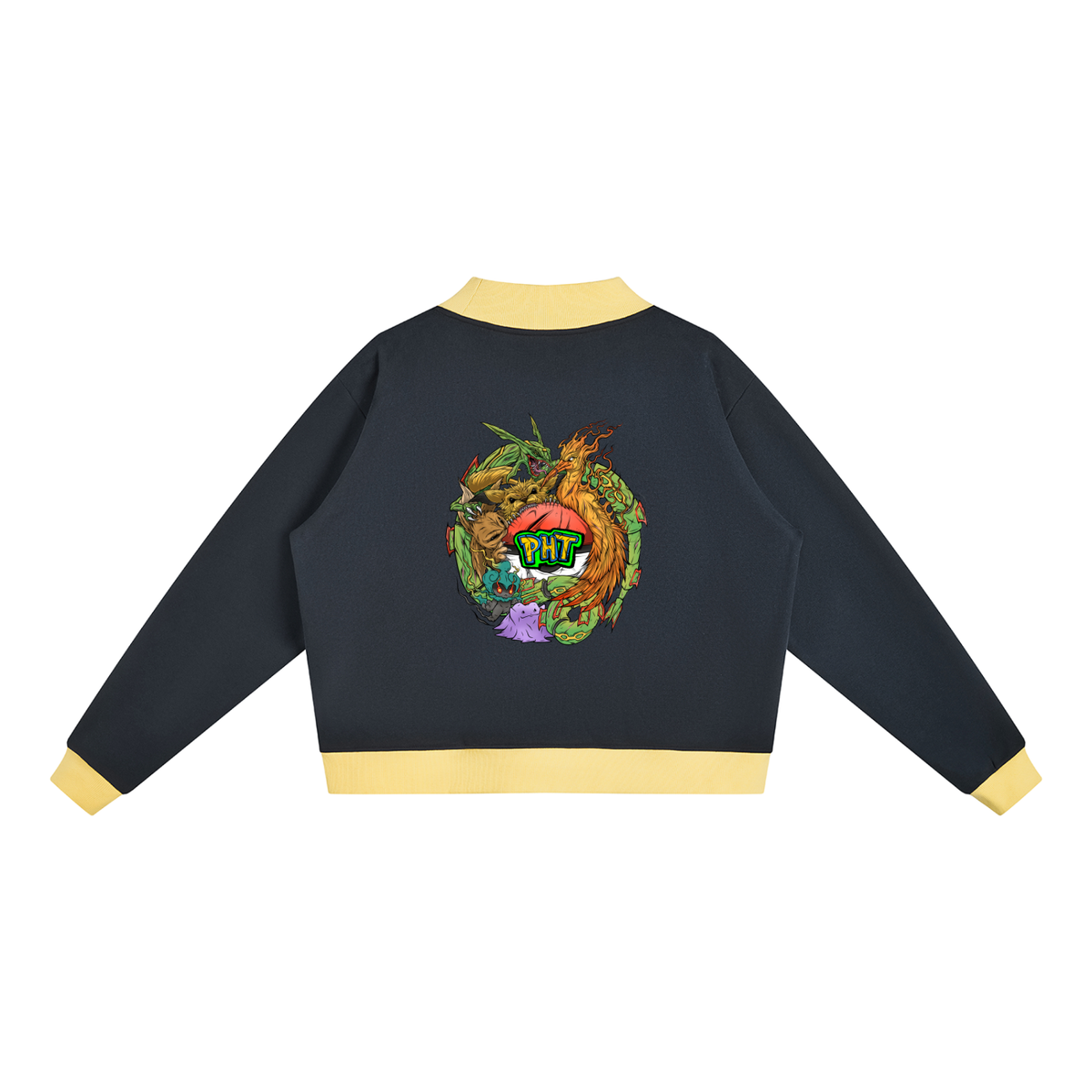 PHT Women’s Mock Neck Crewneck Sweatshirt Colour Logo