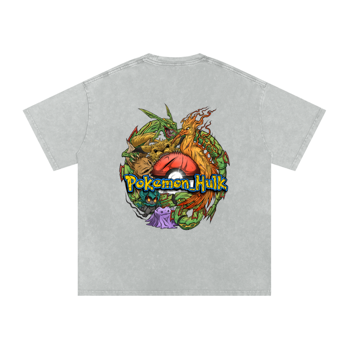 PHT Snow Washed Oversized Cotton T-Shirt Colour Logo