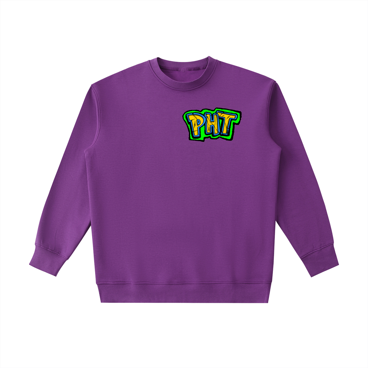 PHT Essential Heavyweight Crewneck Sweatshirt B&W Logo