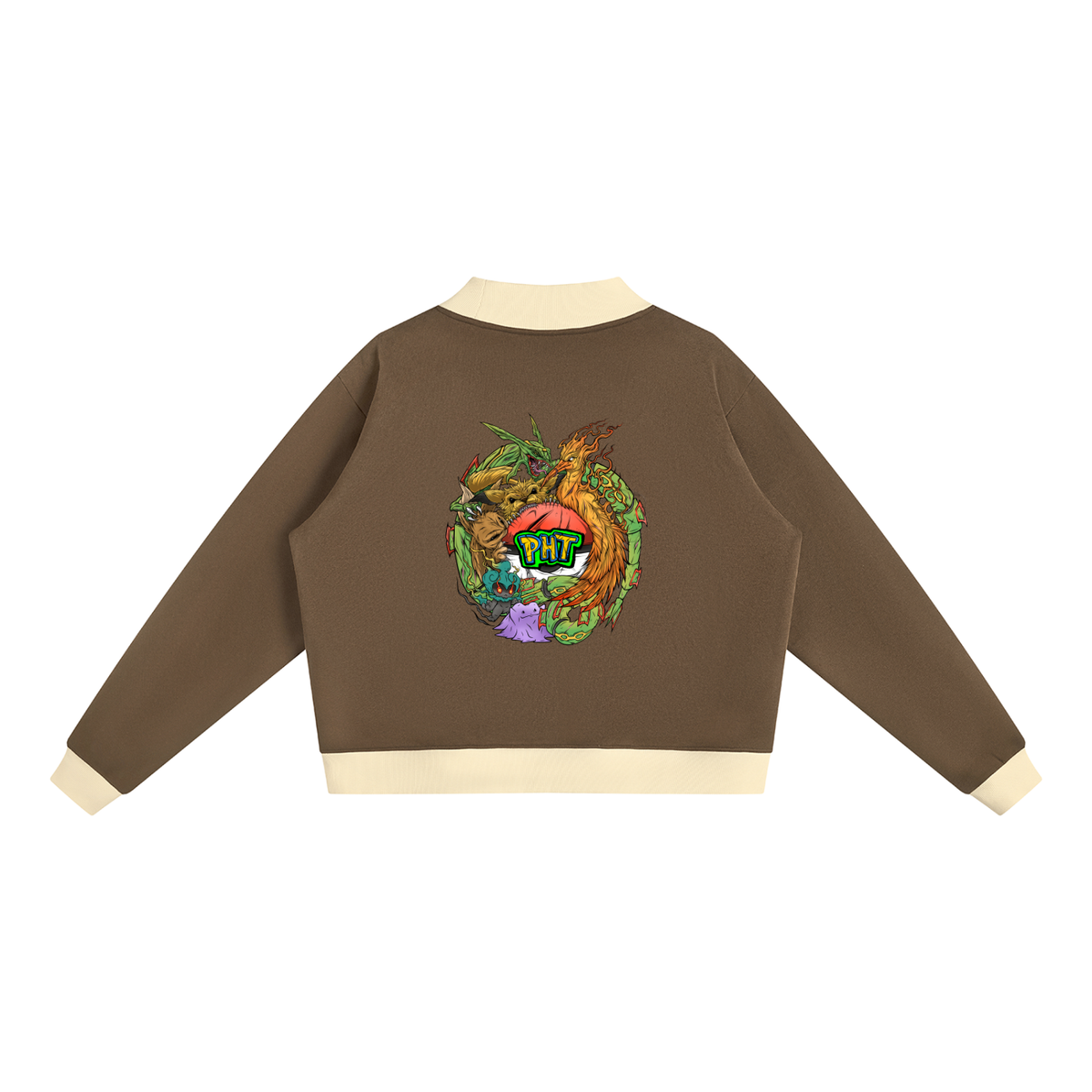 PHT Women’s Mock Neck Crewneck Sweatshirt Colour Logo
