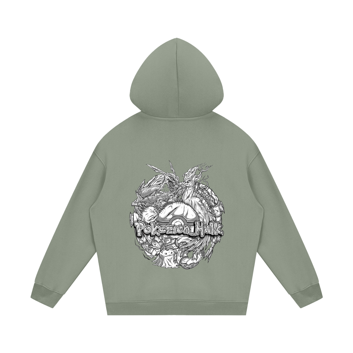 PHT Streetwear Fleece Hoodie B&W Logo