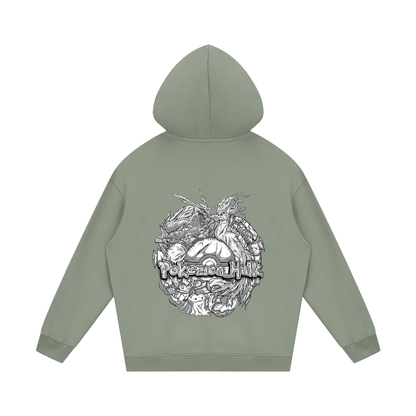PHT Streetwear Fleece Hoodie B&W Logo