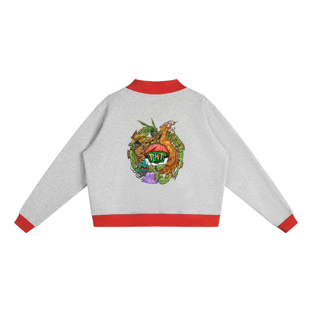 PHT Women’s Mock Neck Crewneck Sweatshirt Colour Logo