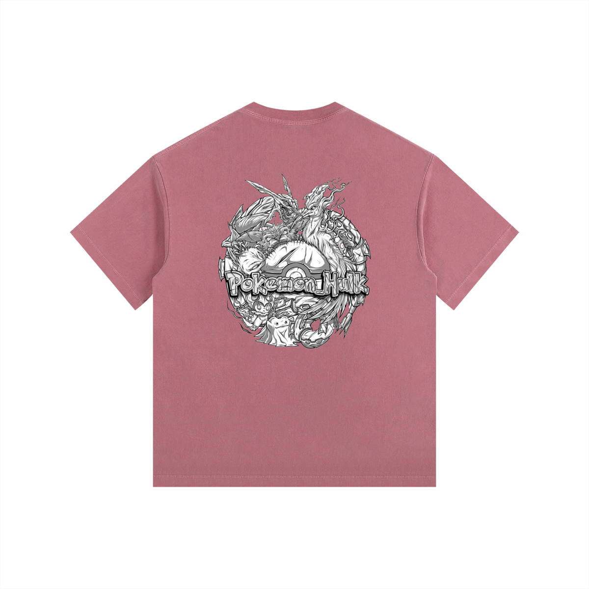 PHT Vintage Washed Oversized Cotton T-Shirt B&W Logo