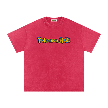 PHT Snow Washed Oversized Cotton T-Shirt Colour Logo