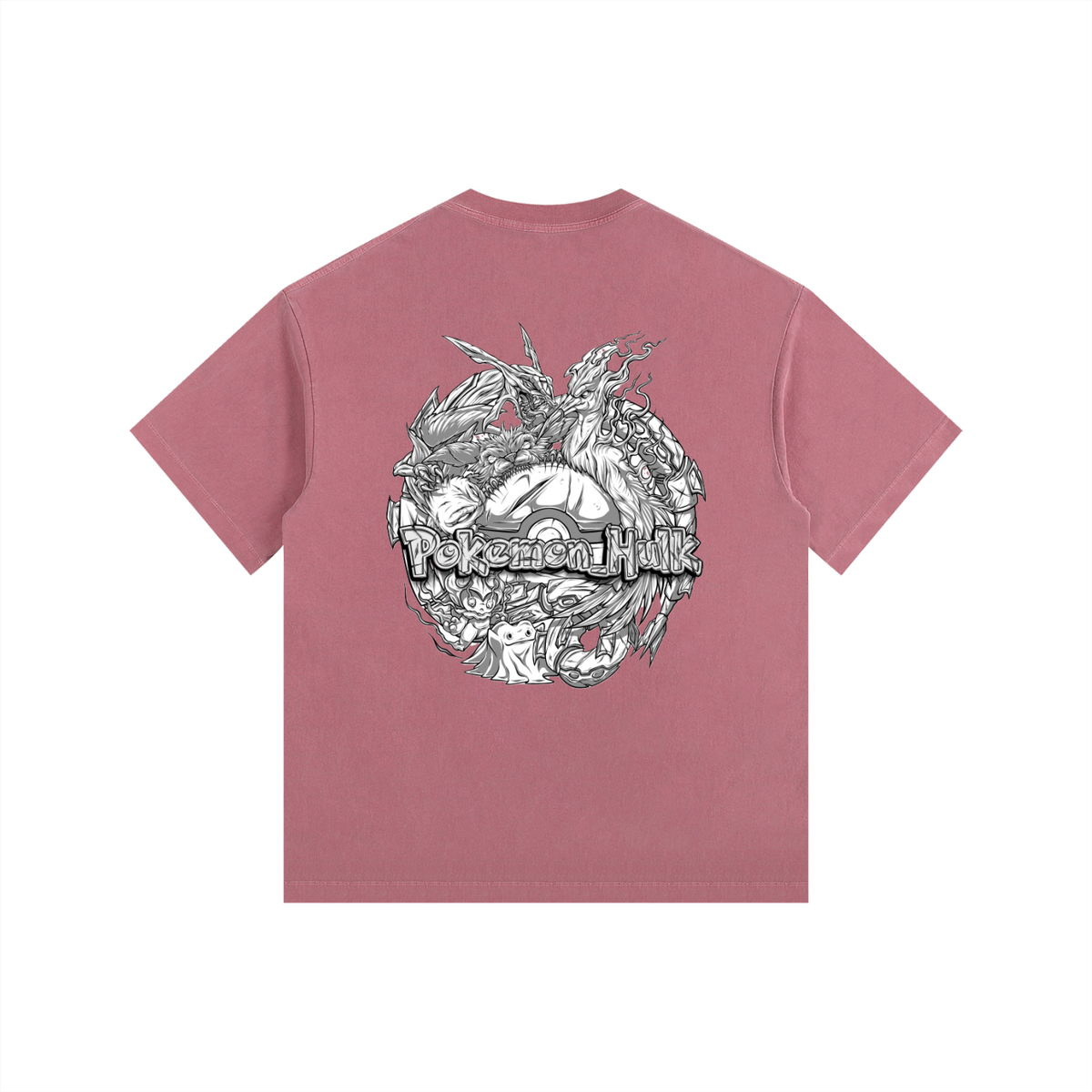 PHT Vintage Washed Oversized Cotton T-Shirt B&W Logo