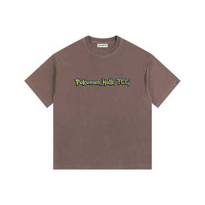 PHT  Vintage Washed Oversized Cotton T-Shirt Colour Logo