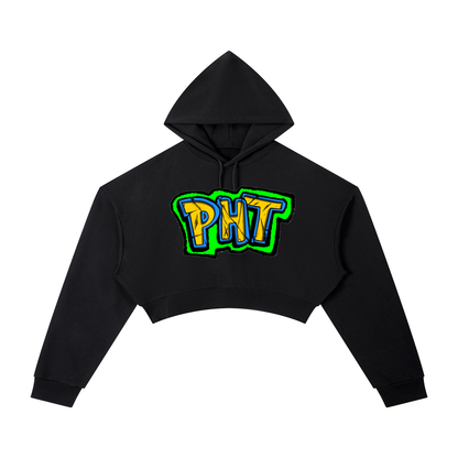PHT  Woman's Cropped Hoodie Colour Logo