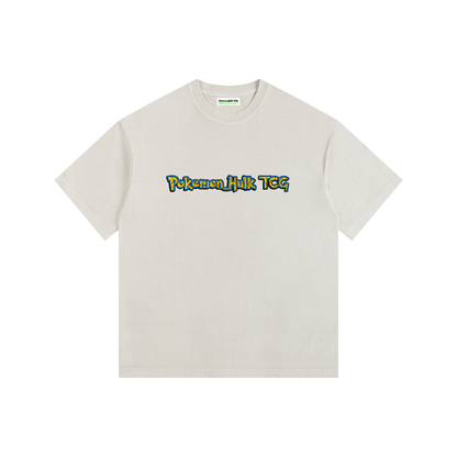 PHT  Vintage Washed Oversized Cotton T-Shirt Colour Logo